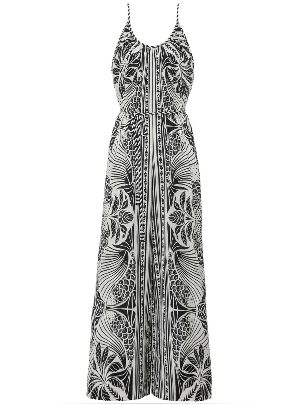 NWT Farm Rio Monochrome Elegance Scarf Jumpsuit - size small - Picture 3 of 5